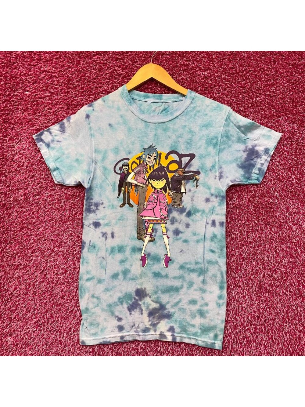 The Gorillaz Phase 1 Celebrity Take Down Rock Tie Dye size Small